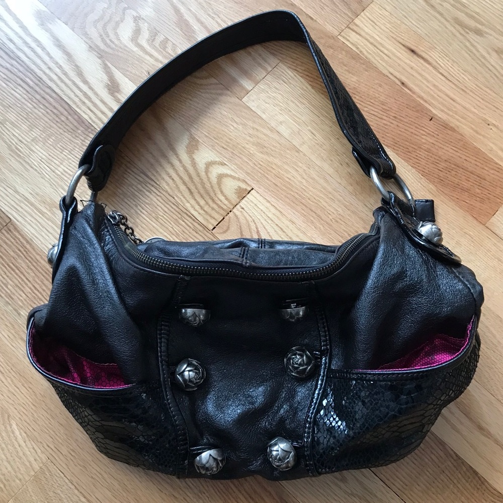 Betsey Johnson Black Slouchy Bag